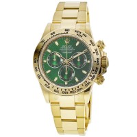 Réplique Montre pour homme Rolex Cosmograph Daytona John Mayer en or jaune 18 carats avec cadran vert 116508-0013