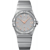 Réplique Omega Constellation Chronomètre automatique 38 mm Cadran argenté Montre pour homme en acier inoxydable 123.10.38.21.06.002