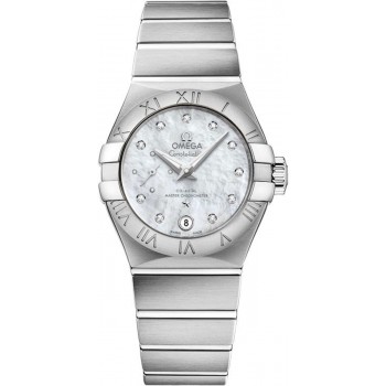 Réplique Montre Omega Constellation avec cadran diamant pour femme 127.10.27.20.55.001