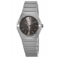 Réplique Montre pour femme Omega Constellation Manhattan Quartz 28 mm cadran gris en acier inoxydable 131.10.28.60.06.001