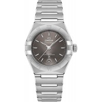 Réplique Montre Omega Constellation Manhattan Chronometer 29 mm avec cadran gris en acier inoxydable pour femme 131.10.29.20.06.001