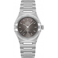 Réplique Montre Omega Constellation Manhattan Chronometer 29 mm avec cadran gris en acier inoxydable pour femme 131.10.29.20.06.001