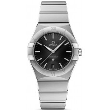 Réplique Montre pour femme Omega Constellation Quartz 36 mm cadran noir en acier inoxydable 131.10.36.60.01.001