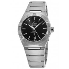 Réplique Omega Constellation Co-Axial Master Chronometer Cadran noir Montre pour homme en acier inoxydable 131.10.39.20.01.001