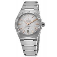 Réplique Montre Omega Constellation Co-Axial Master Chronometer avec cadran gris en acier inoxydable pour homme 131.10.39.20.06.001