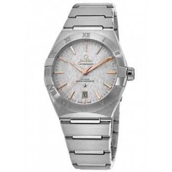 Réplique Montre Omega Constellation Co-Axial Master Chronometer avec cadran gris en acier inoxydable pour homme 131.10.39.20.06.001