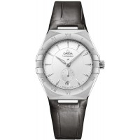 Réplique Montre Omega Constellation Petite Seconde Cadran Bleu Bracelet Cuir Homme 131.13.34.20.02.001