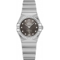 Réplique Montre pour femme Omega Constellation Manhattan Quartz 25 mm cadran gris diamant en acier inoxydable 131.15.25.60.56.001