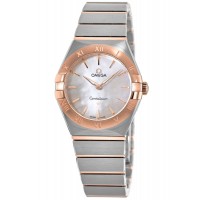 Réplique Montre pour femme Omega Constellation Manhattan Quartz 28 mm, cadran en nacre, or rose et acier inoxydable 131.20.28.60.05.001