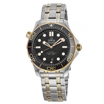 Réplique Omega Seamaster Diver 300 M Or Jaune &amp; Montre Homme Acier 210.20.42.20.01.002