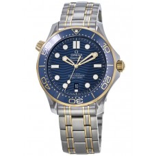 Réplique Omega Seamaster Diver 300 M Cadran Bleu Or &amp; Montre Homme Acier 210.20.42.20.03.001