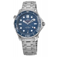 Réplique Montre Omega Seamaster Diver 300 M avec cadran bleu et bracelet en acier pour homme 210.30.42.20.03.001