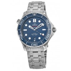 Réplique Montre Omega Seamaster Diver 300 M avec cadran bleu et bracelet en acier pour homme 210.30.42.20.03.001