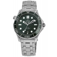 Réplique Montre Omega Seamaster Diver 300 M avec cadran vert et bracelet en acier pour homme 210.30.42.20.10.001