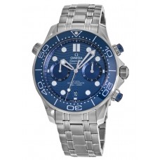 Réplique Montre pour homme Omega Seamaster Diver 300 M chronographe cadran bleu acier 210.30.44.51.03.001