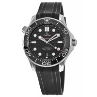 Réplique Montre pour homme Omega Seamaster Diver 300 M avec cadran noir et bracelet en caoutchouc 210.32.42.20.01.001