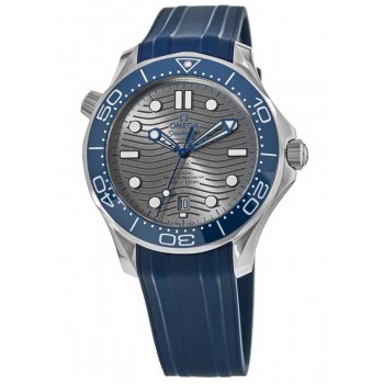 Réplique Montre pour homme Omega Seamaster Diver 300 M avec cadran gris et bracelet en caoutchouc 210.32.42.20.06.001