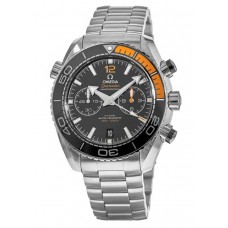 Réplique Montre Omega Seamaster Planet Ocean 600M chronographe 45,5 mm cadran noir en acier inoxydable pour homme 215.30.46.51.01.002