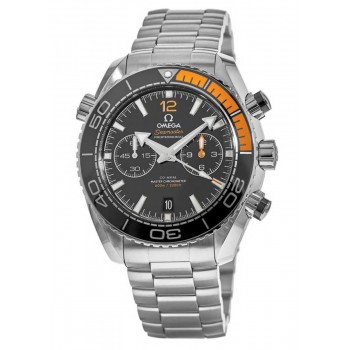 Réplique Montre Omega Seamaster Planet Ocean 600M chronographe 45,5 mm cadran noir en acier inoxydable pour homme 215.30.46.51.01.002