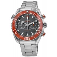 Réplique Montre Omega Seamaster Planet Ocean 600M chronographe 45,5 mm cadran gris en acier inoxydable pour homme 215.30.46.51.99.001