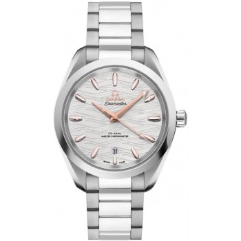 Réplique Omega Seamaster Aqua Terra Chronomètre 38 mm Cadran argenté Montre en acier inoxydable pour homme 220.10.38.20.02.002