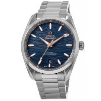 Réplique Montre pour homme Omega Seamaster Aqua Terra 150 m Master Co-Axial avec cadran bleu en acier inoxydable 220.10.38.20.03.002