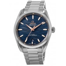 Réplique Montre pour homme Omega Seamaster Aqua Terra 150 m Master Co-Axial avec cadran bleu en acier inoxydable 220.10.38.20.03.002