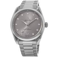 Réplique Montre pour femme Omega Seamaster Aqua Terra avec cadran diamant gris en acier 220.10.38.20.56.001