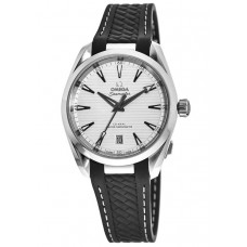 Réplique Montre pour homme Omega Seamaster Aqua Terra 150 m Master Co-Axial 38 mm avec cadran argenté et caoutchouc 220.12.38.20.02.001