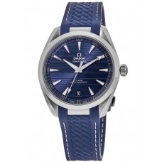 Réplique Montre pour homme Omega Seamaster Aqua Terra 150 m Master Co-Axial avec cadran bleu et bracelet en caoutchouc 220.12.41.21.03.007