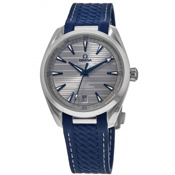 Réplique Montre pour homme Omega Seamaster Aqua Terra 150 m Master Co-Axial avec cadran gris et bracelet en caoutchouc 220.12.41.21.06.001