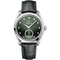 Réplique Montre pour homme Omega Seamaster Aqua Terra 150 m Master Co-Axial avec cadran vert et bracelet en cuir 220.13.38.20.60.001