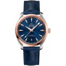 Réplique Montre Omega Seamaster Aqua Terra 150m Master Co-Axial Chronomètre 38 mm en acier et or rose pour homme 220.23.38.20.03.001