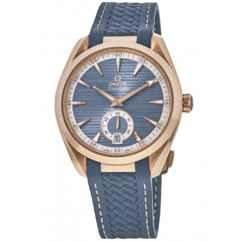 Réplique Montre pour homme Omega Seamaster Aqua Terra 150 m Master Co-Axial avec cadran bleu et bracelet en caoutchouc 220.52.41.21.03.002