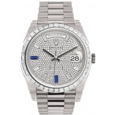 Réplique Montre Rolex Day-Date pour homme en platine avec cadran diamant 228396TBR