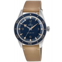 Réplique Omega Seamaster Diver 300m Co-Axial Master Chronometer 41 mm Cadran bleu Bracelet en cuir Montre pour homme 234.32.41.21.03.001