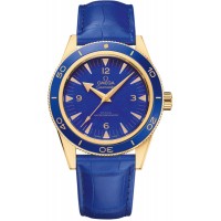 Réplique Omega Seamaster 300 Master Co-Axial Chronomètre 41 mm Cadran bleu Bracelet en cuir Montre pour homme 234.63.41.21.99.002