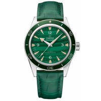 Réplique Omega Seamaster 300 Master Co-Axial Chronomètre 41 mm Cadran vert Bracelet en cuir Montre pour homme 234.93.41.21.99.001