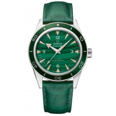 Réplique Omega Seamaster 300 Master Co-Axial Chronomètre 41 mm Cadran vert Bracelet en cuir Montre pour homme 234.93.41.21.99.001