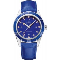 Réplique Omega Seamaster 300 Master Co-Axial Chronomètre 41 mm Cadran bleu Bracelet en cuir Montre pour homme 234.93.41.21.99.002