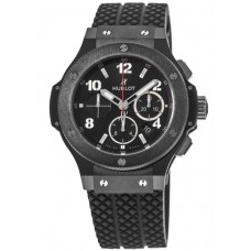 Réplique Montre pour homme Hublot Big Bang chronographe boîtier en céramique bracelet en caoutchouc 301.CM.130.RX