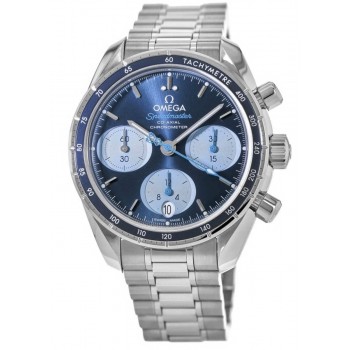 Réplique Omega Speedmaster Co-Axial Chronographe 38 mm Cadran Bleu Orbis Acier Montre Unisexe 324.30.38.50.03.002