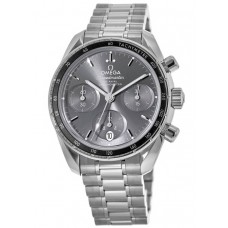 Réplique Omega Speedmaster Co-Axial Chronographe 38 mm Cadran Gris Acier Montre Unisexe 324.30.38.50.06.001