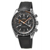 Réplique Omega Speedmaster Racing Chronometer Cadran chronographe noir Bracelet en cuir Montre pour homme 329.32.44.51.01.001