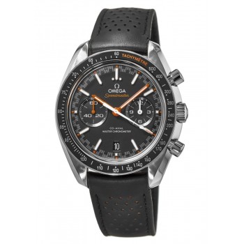 Réplique Omega Speedmaster Racing Chronometer Cadran chronographe noir Bracelet en cuir Montre pour homme 329.32.44.51.01.001