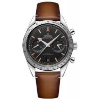 Réplique Montre pour homme Omega Speedmaster 57 avec cadran noir et bracelet en cuir 332.12.41.51.01.001