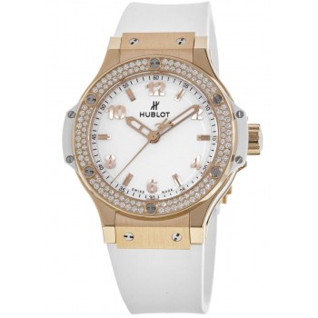 Réplique Montre Hublot Big Bang 38 mm en or rose 18 carats et diamants pour femme 361.PE.2010.RW.1104