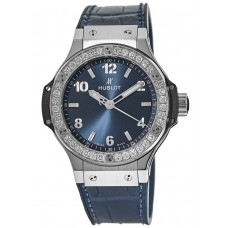 Réplique Montre Hublot Big Bang 38 mm avec cadran diamant bleu pour femme 361.SX.7170.LR.1204