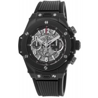 Réplique Montre pour homme Hublot Big Bang Unico Black Magic avec bracelet en caoutchouc et céramique 411.CI.1170.RX