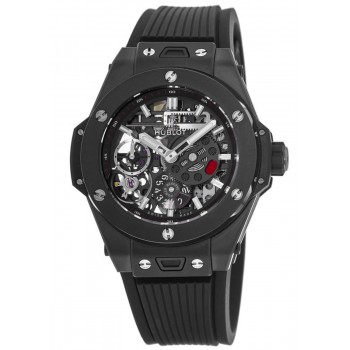 Réplique Montre pour homme Hublot Big Bang Meca-10 avec cadran squelette et bracelet en caoutchouc 414.CI.1123.RX